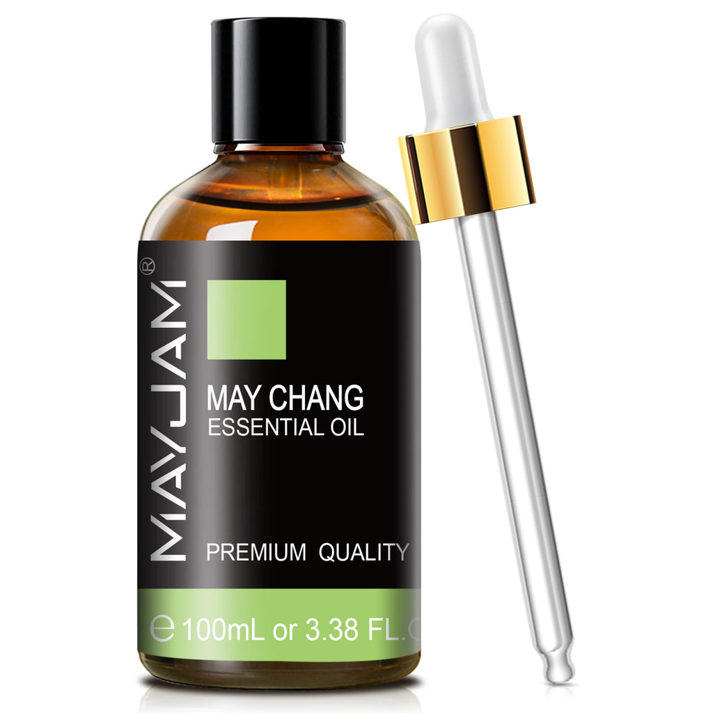 MAYJAM 3.38 Fl Oz May Chang Essential Oils for Diffuser, 100% Pure And Natural May Chang Oil for Skin, Aromatherapy, Soap And Candle Making