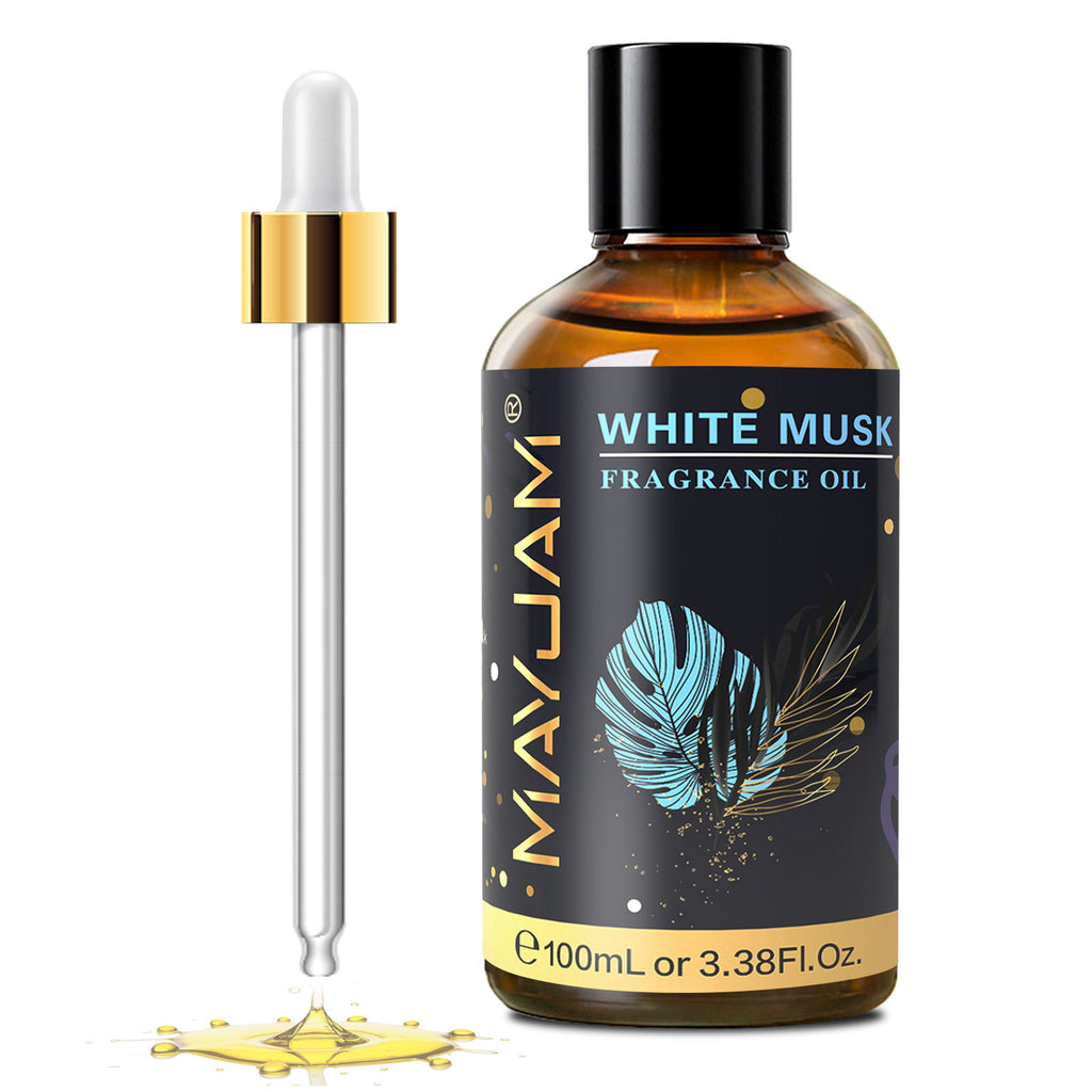 MAYJAM 100ML/3.38FL.OZ White Musk Fragrance Oils for Diffusers for Home, Long Lasting Scented Oils for Skin Care, Bath, Relaxation