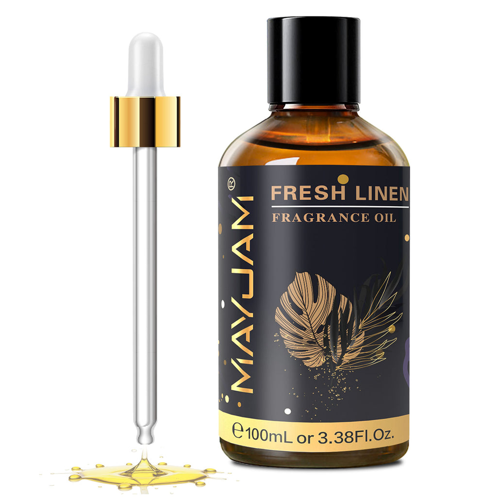 MAYJAM 100ML/3.38FL.OZ Fresh Linen Fragrance Oils for Diffusers for Home, Long Lasting Scented Oils for Aromatherapy Diffusers