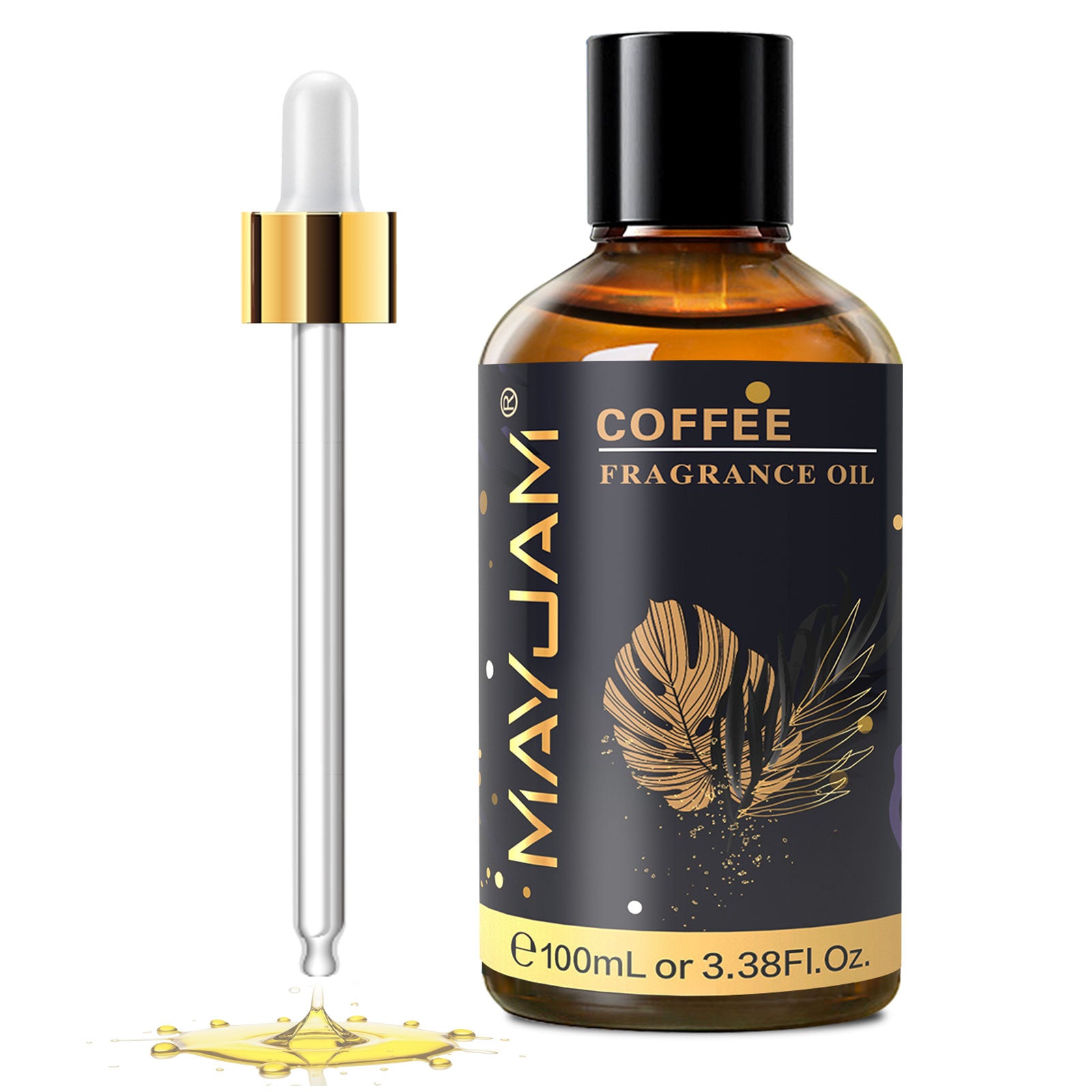 MAYJAM 100ML/3.38FL.OZ Coffee Fragrance Oils for Diffusers for Home, Long Lasting Scented Oils for Skin Care, Bath, Relaxation