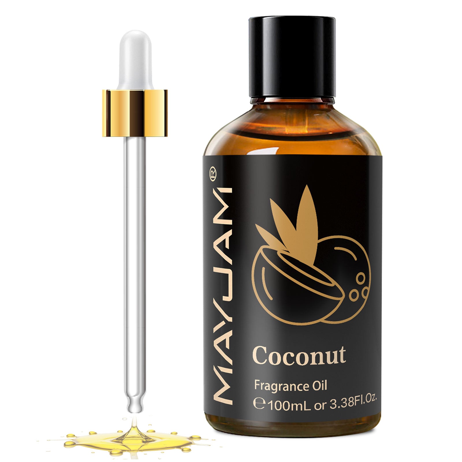 3.38FL.OZ Fragrance Oil, Coconut Perfume Oil, Home Scent Oils for Soaps, Candle Making, Dryer Balls, Diffusers, Laundry, 100ml