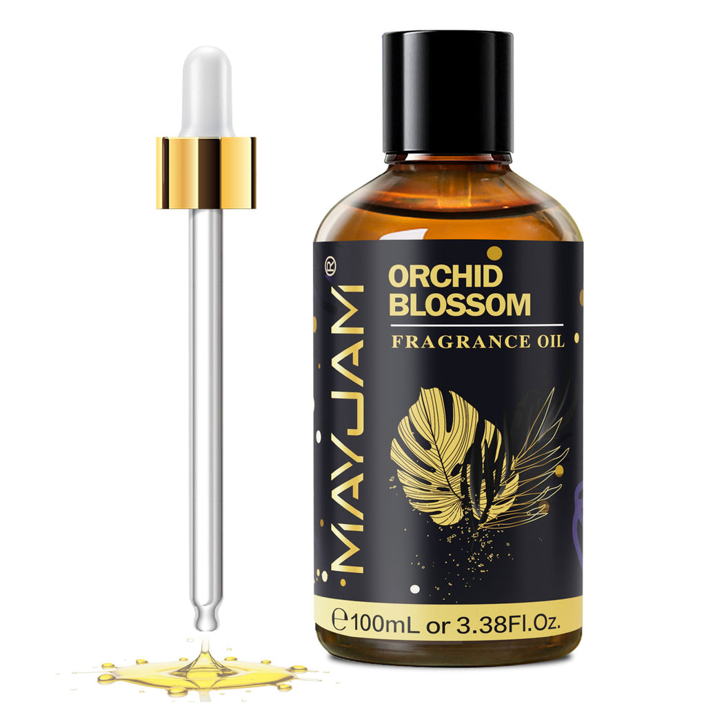 MAYJAM Fragrance Oil, Perfume Oil 100ml, Candle Scents for Candle Making, Freshie Scents, Soap Making Supplies, Diffuser Oil Scents - Orchid Blossom Scent
