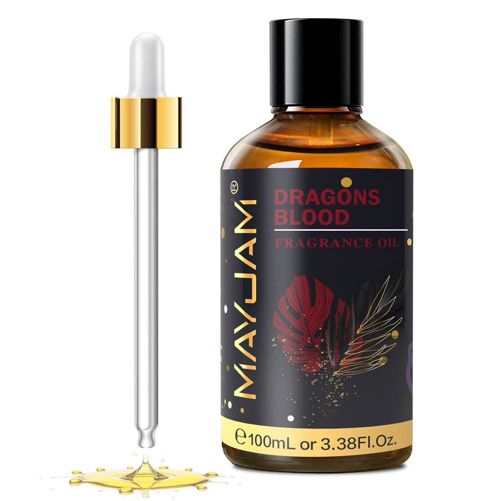 MAYJAM 100ML/3.38FL.OZ Dragons Blood Fragrance Oils for Diffusers for Home, Long Lasting Scented Oils for Aromatherapy Diffusers, Skin Care, Bath, Relaxation, DIY Soap Candle Making