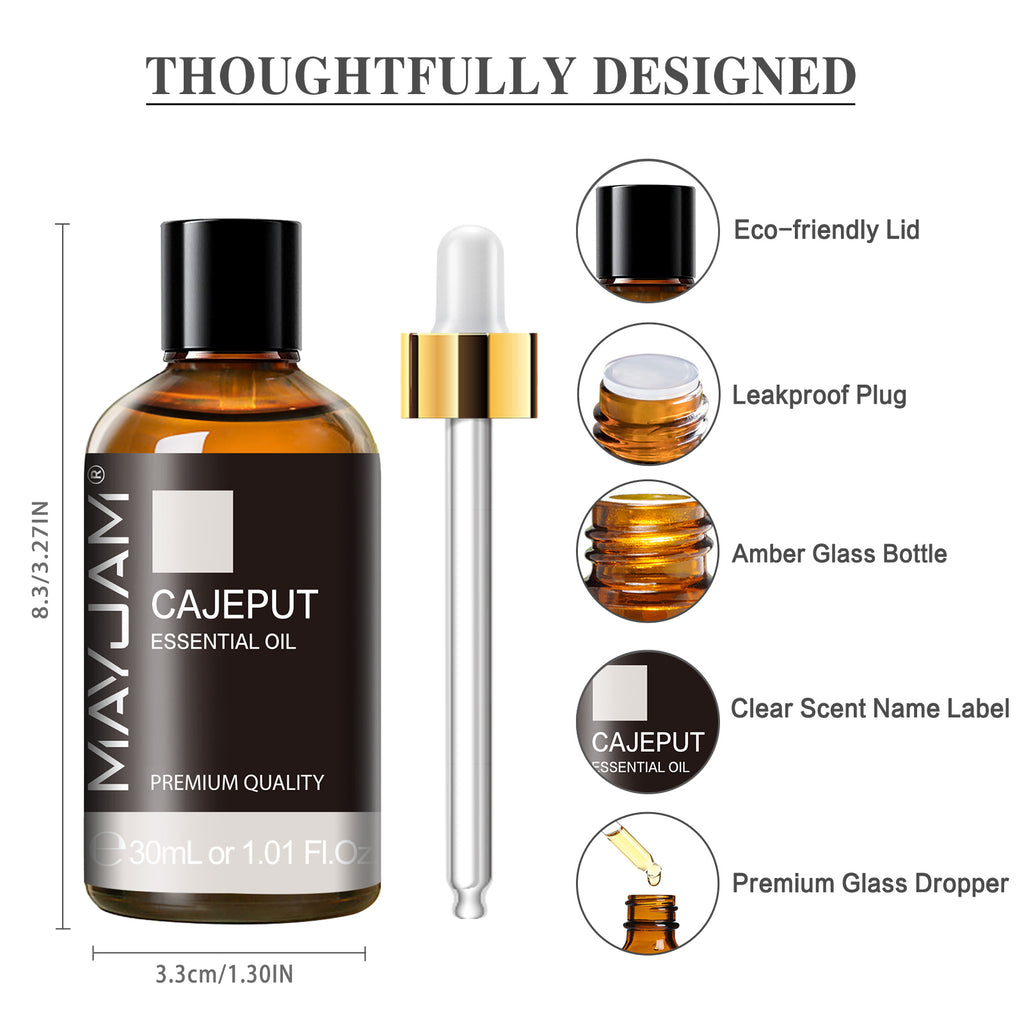 MAYJAM Cajeput Essential Oil 1.01 oz 100% Pure Undiluted Therapeutic Grade.