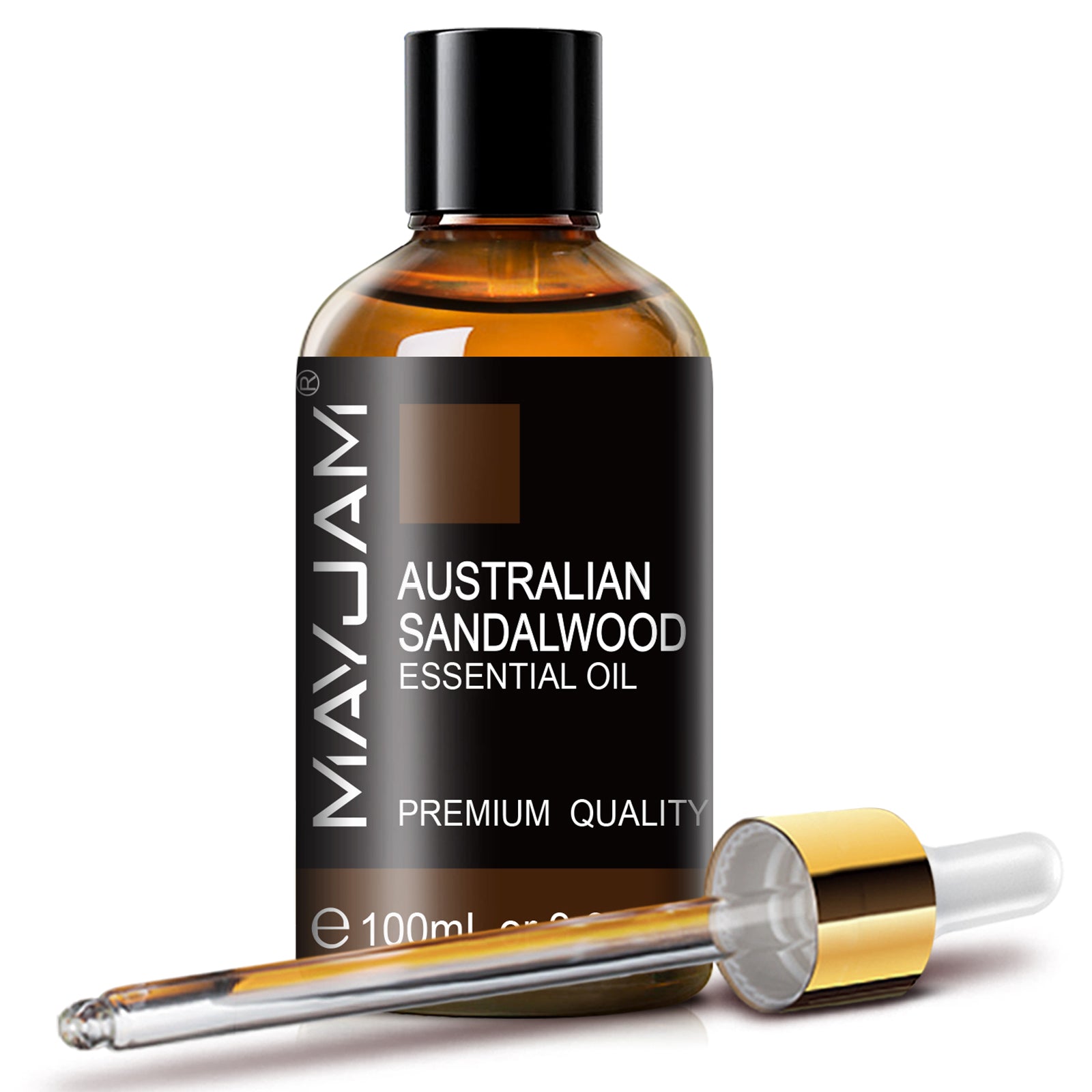 MAYJAM Australian Sandalwood Essential Oil for Diffuser and Aromatherapy, Skin Massage, Candle and Soap Making, 100ml