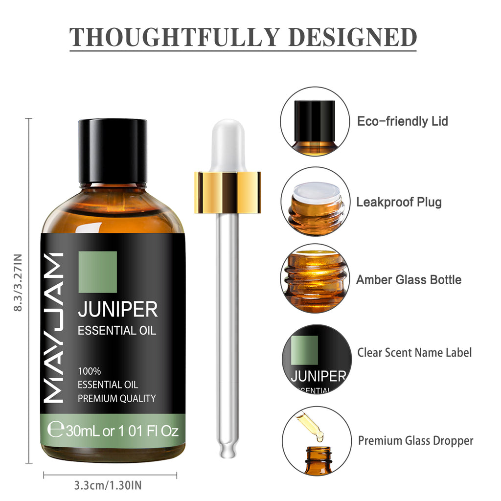 MAYJAM Pure Juniper Essential Oil, 30ML, Premium Grade, for use with Oil Diffusers, Potpourri, and Aromatherapy
