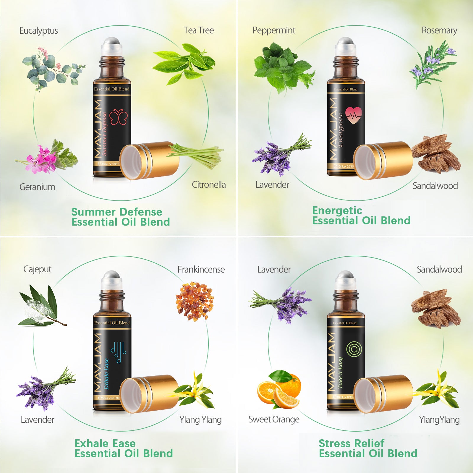 MAYJAM 28pcs Essential Oils Gift Set, Lavender, Jasmine, Organic Aromatherapy Essential Oils for Diffusers for Diffuser for Skin & Hair Care Relaxation, Humidifier