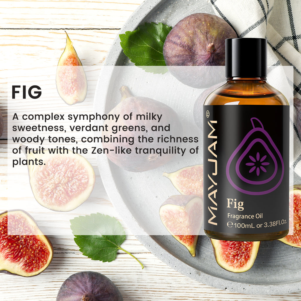 MAYJAM 100ML/3.38FL.OZ Fig Fragrance Oils for Diffusers for Home, Long Lasting Scented Oils for Diffusers, Skin Care, Bath