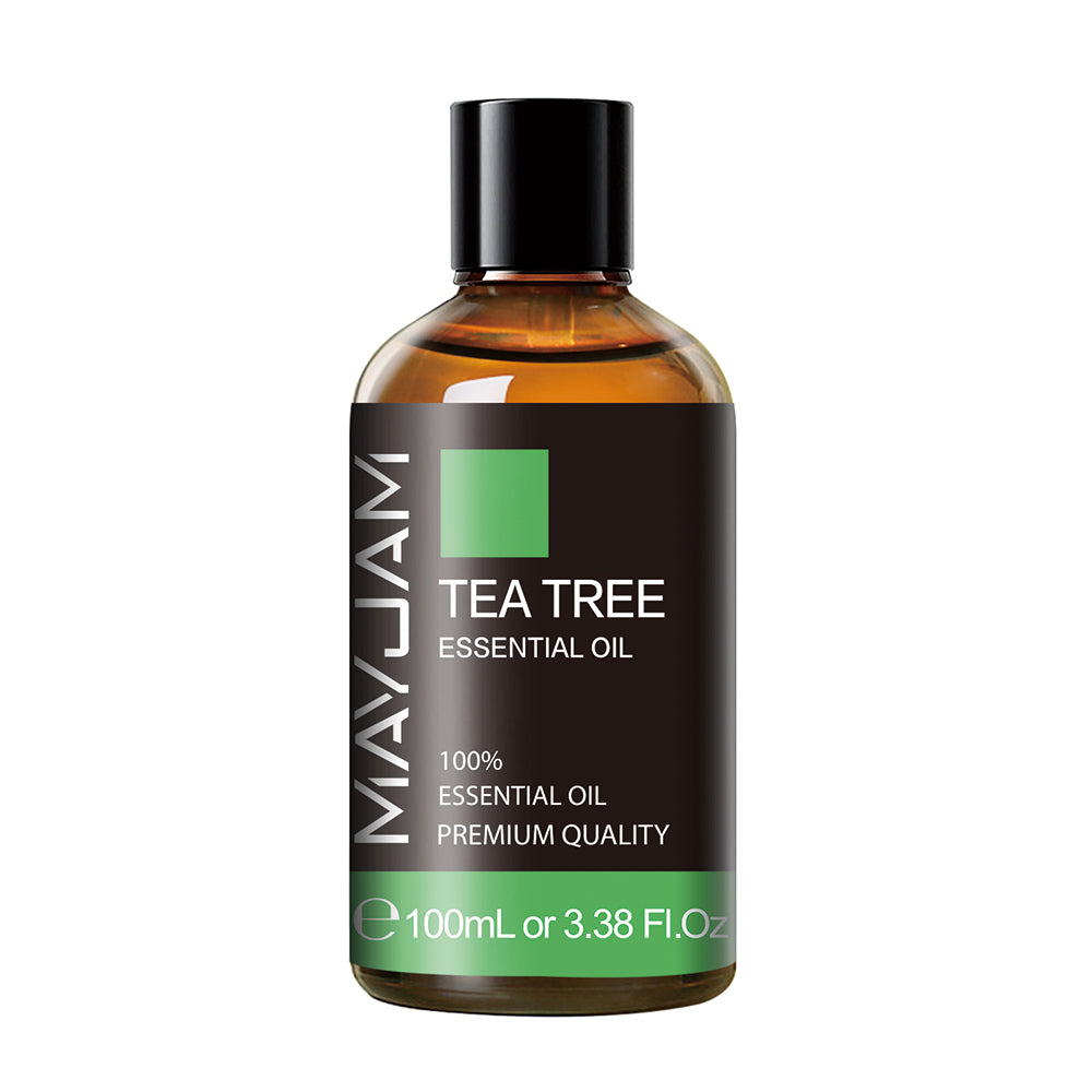MAYJAM 3.38 Fl Oz Tea Tree Essential Oil, Natural Tea Tree Oil for Diffuser, Face, Skin Care, Aromatherapy, Hair Care, Scalp and Body Massage, with Dropper