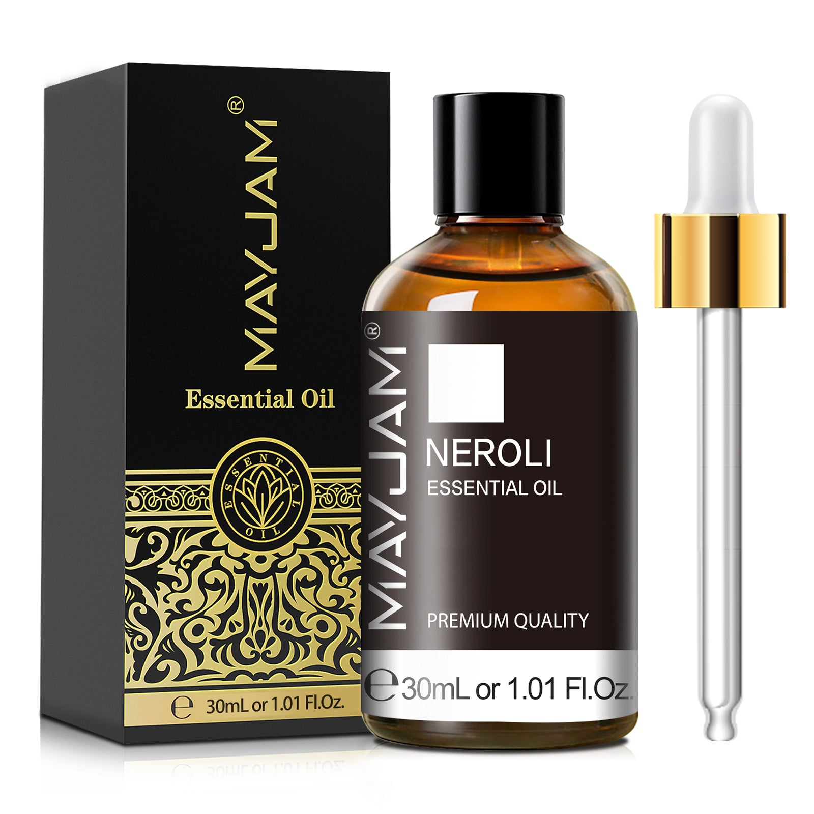 MAYJAM Neroli Essential Oil 1.01 Fl Oz, Pure Natural Neroli Oil for Anxiety, Skin, Diffuser, Anxiety - 30ML