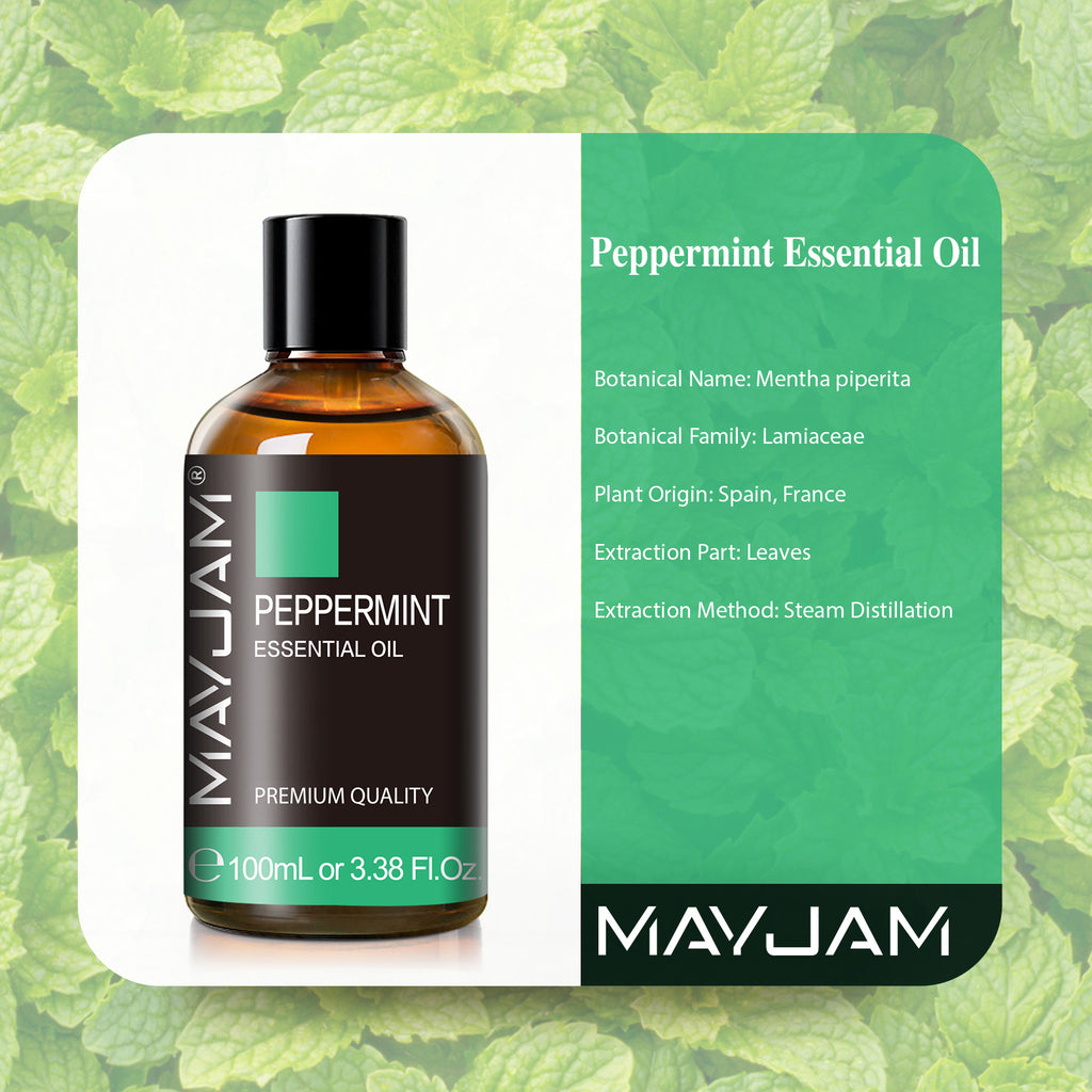 MAYJAM Peppermint Essential Oil 100% Pure Oils for Diffusers Aromatherapy 100ml
