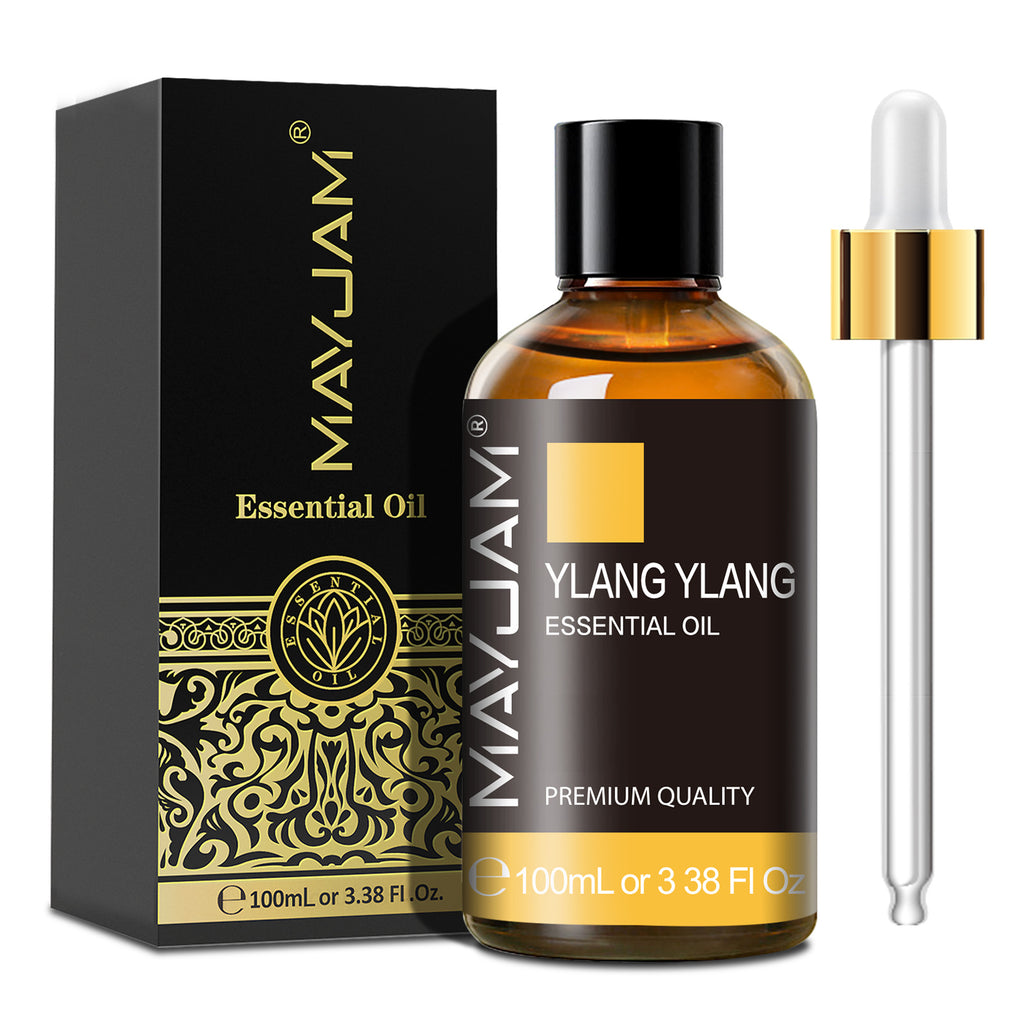 MAYJAM Ylang Ylang Essential Oils 100ml/3.38 fl.Oz for Diffusers Humidifier 100% Pure Natural Aromatherapy Massage Bath Sleep Relaxation