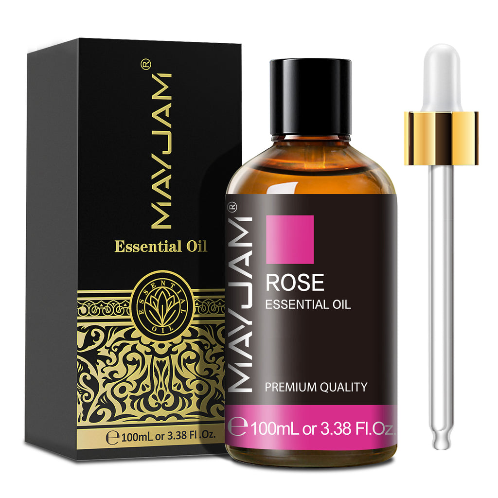 MAYJAM 100Ml Rose Essential Oils 100% Pure,  Rose Oil for Diffuser, Skin Care, DIY Candle And Soap, Relaxation Sleep