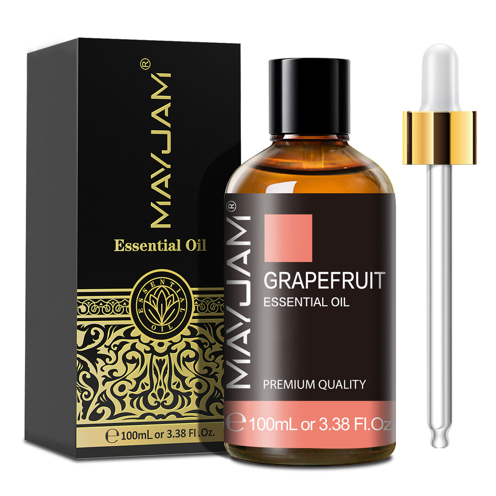 MAYJAM Grapefruit Essential Oil for Diffuser and Aromatherapy, Skin Massage, Candle and Soap Making, 100ml