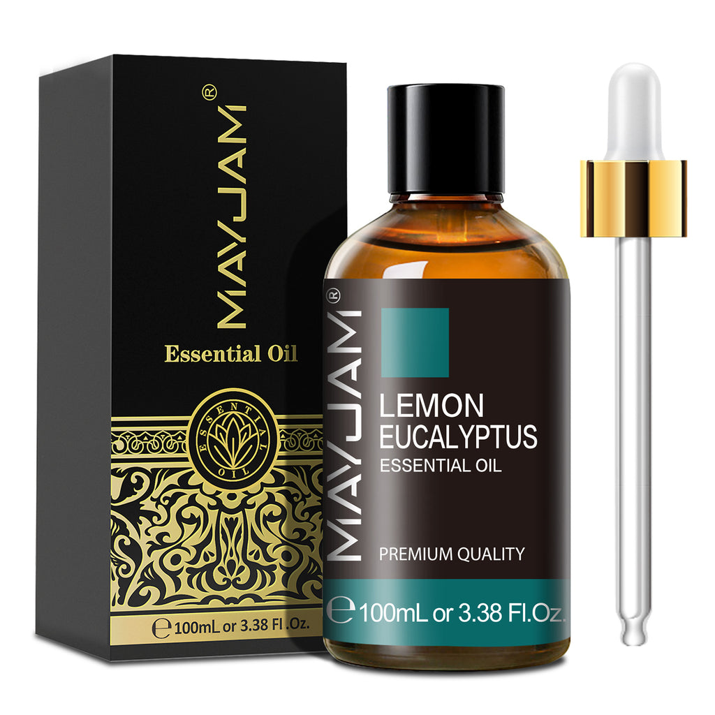 MAYJAM Lemon Eucalyptus Essential Oil for Diffuser and Aromatherapy, Skin Massage, Candle and Soap Making, 100ml