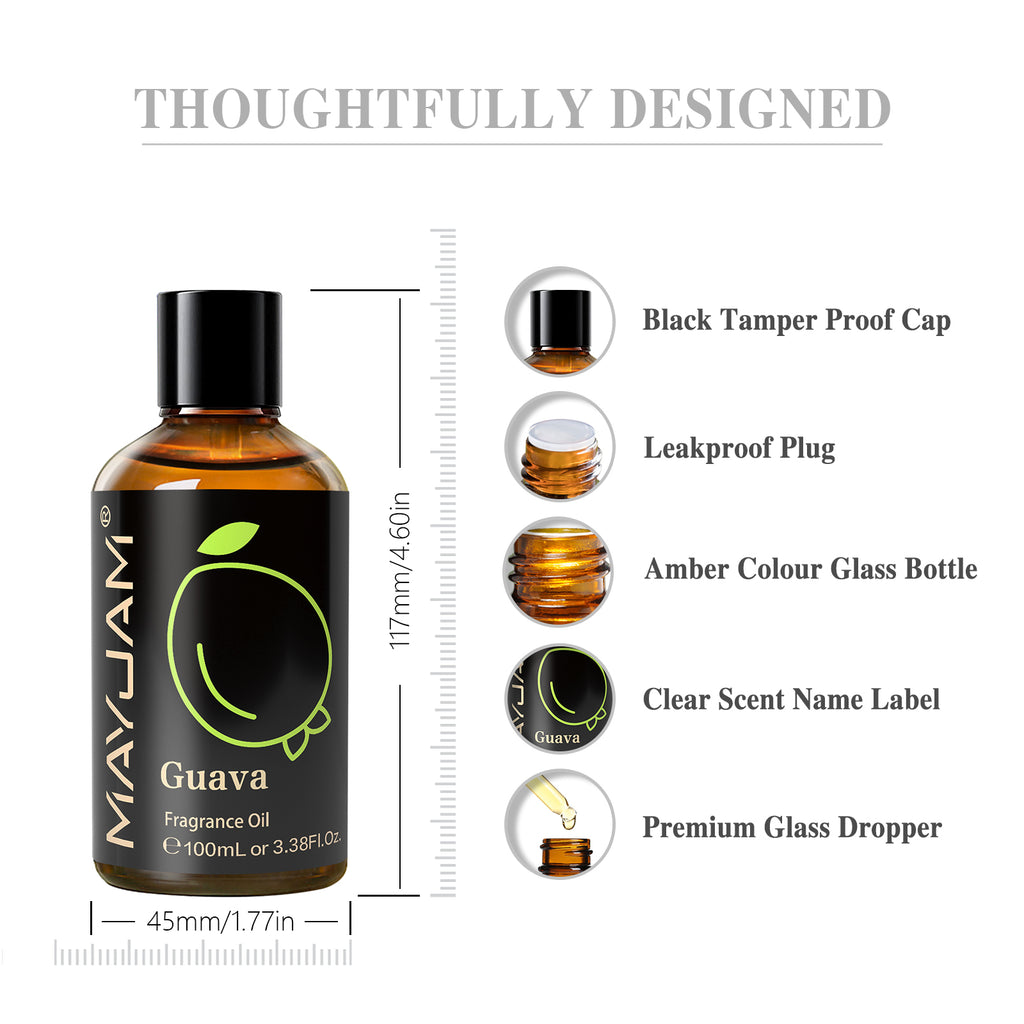 MAYJAM Fragrance Essential Oils Guava Scent, Aromatherapy Oils for Diffusers, Home Care, Humidifier Laundry, Candle Making 100ML