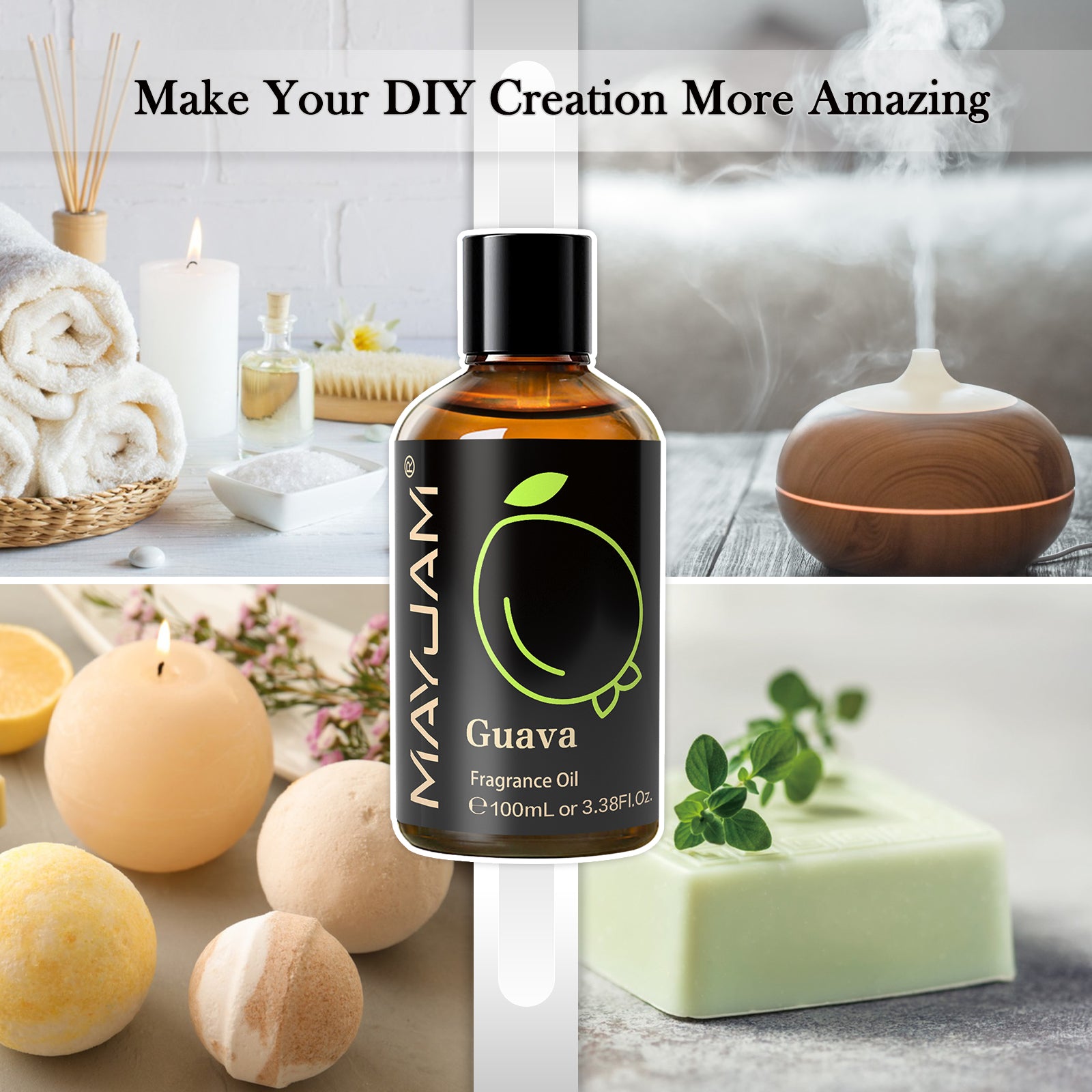 MAYJAM Fragrance Essential Oils Guava Scent, Aromatherapy Oils for Diffusers, Home Care, Humidifier Laundry, Candle Making 100ML