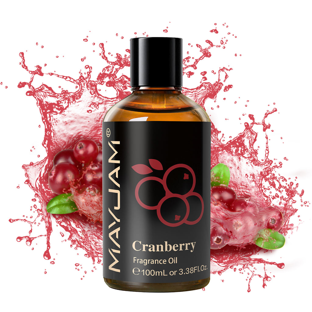 Cranberry Fragrance Oil, Premium Cranberry Perfume Oil for Humidifier, DIY Candle & Soap Making Scent, Aromatherapy Diffuser Oils Set (100ML)